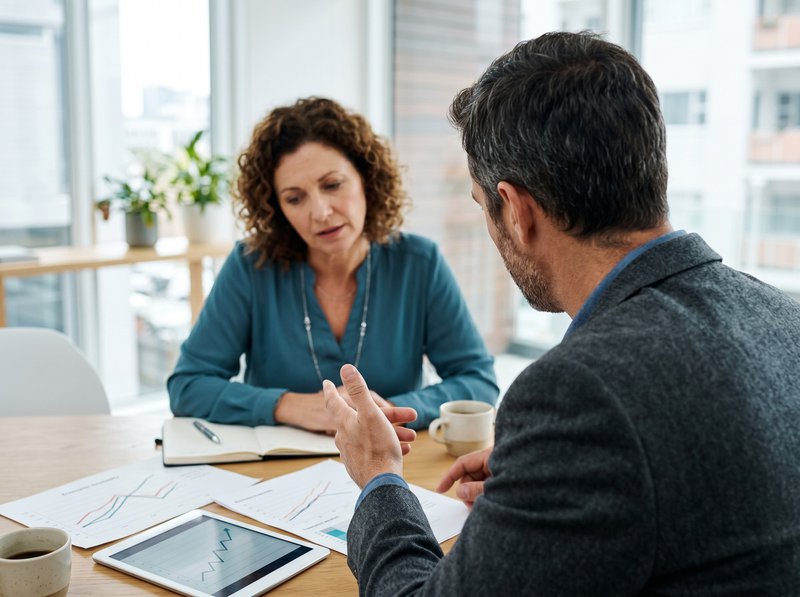 K-shaped economy discussion with an advisor