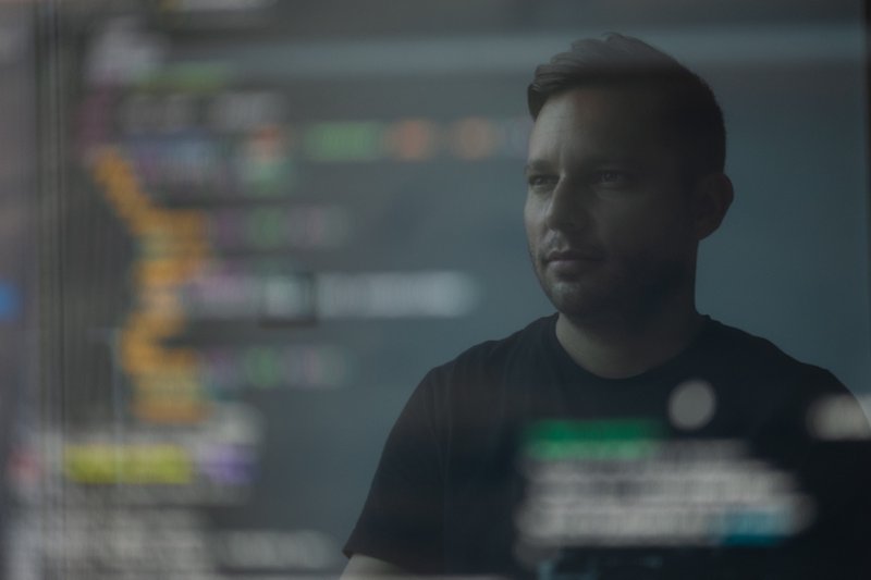 developer reflection in screen