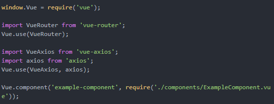 Example app.js with Vue.js component | Fonseka Innovations