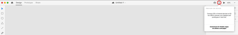 XD Mobile test Button