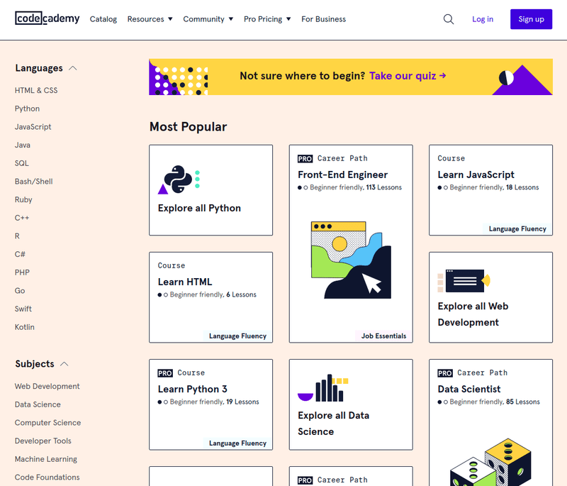 Codecademy Learning Tools