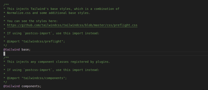 TailwindCSS has many directives, and this one is the most basic