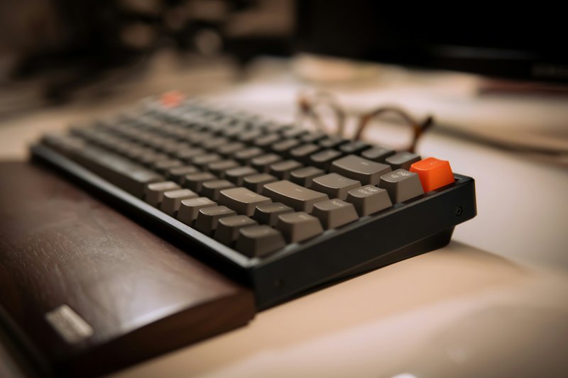 Tech productivity booster - Bluetooth mechanical keyboard on desk