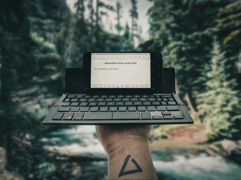 Picture of using a digital diary to keep track of digital adventures