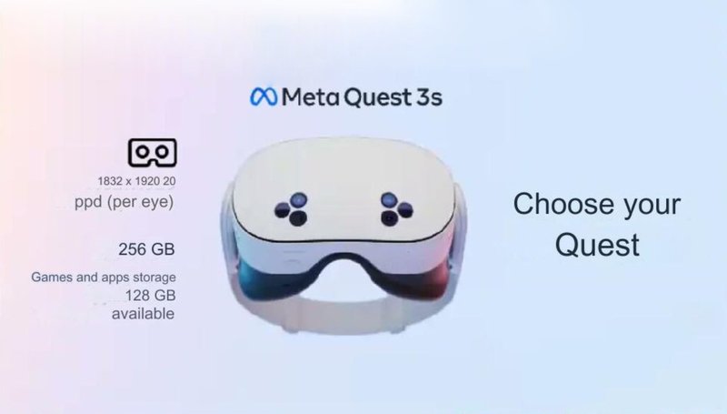 Valentine suggestions: Meta Quest 3s specs: 1832x1920 20ppd per eye 256GB