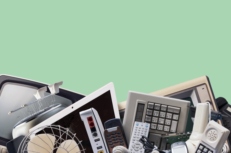 A collection of old technology artefacts that are often wasted.