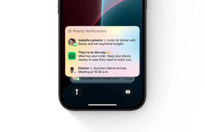 Apple Intelligence notification prioritisation 