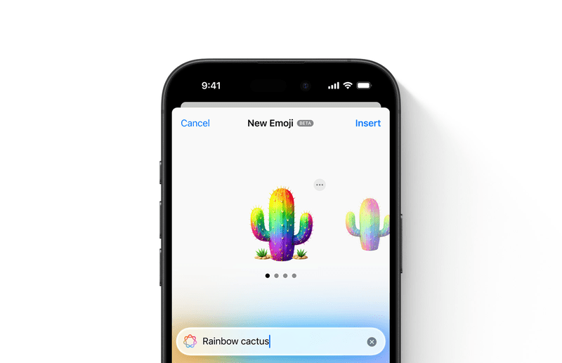 Rainbow cactus Genmoji