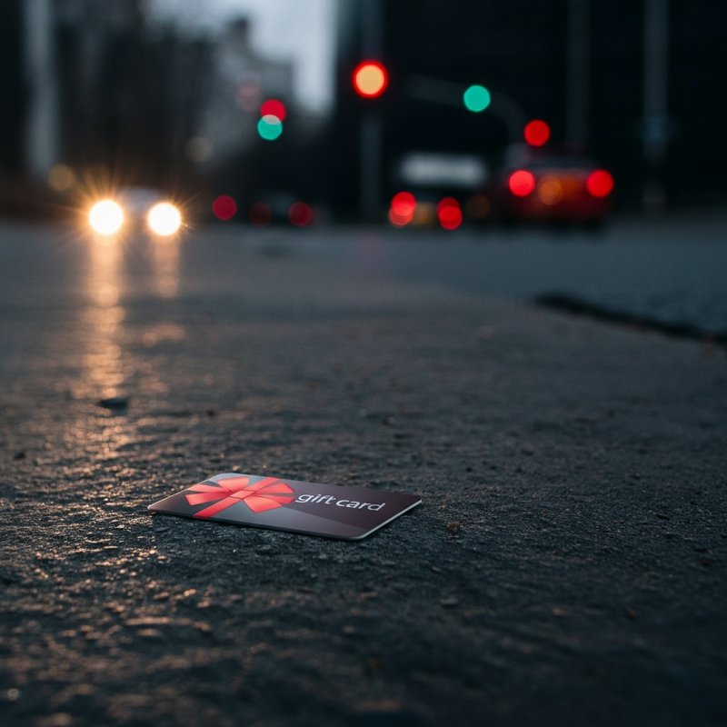 gift card lost on road