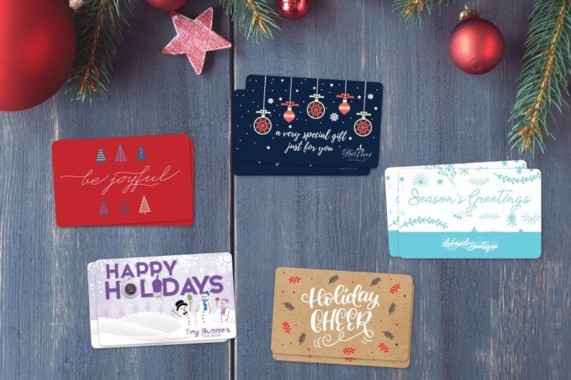 christmas themed gift cards
