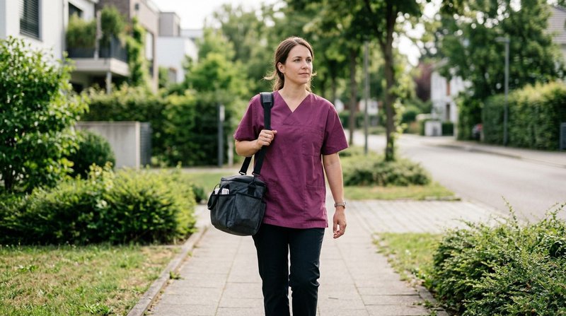 Tourenplanung Pflegedienst: Pflegekraft startet gut organisiert in ihre Tour
