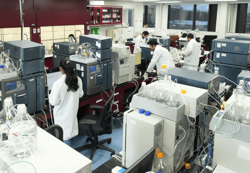 Pharmaceutical factory workers for a supplement brand