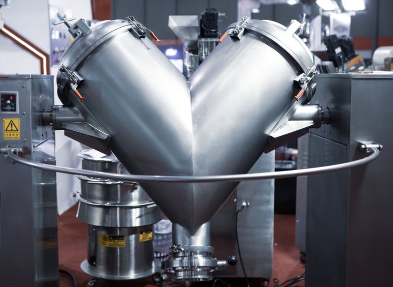 V-blender used for powder blending and mixing