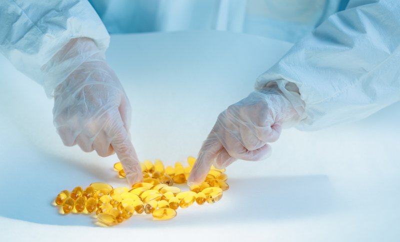 Gel capsules prepared by a supplement manufacturer