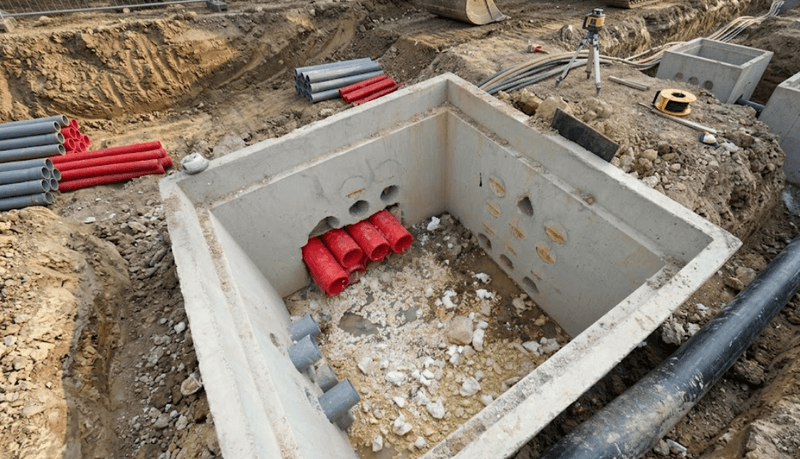 this is an image of precast concrete vaults