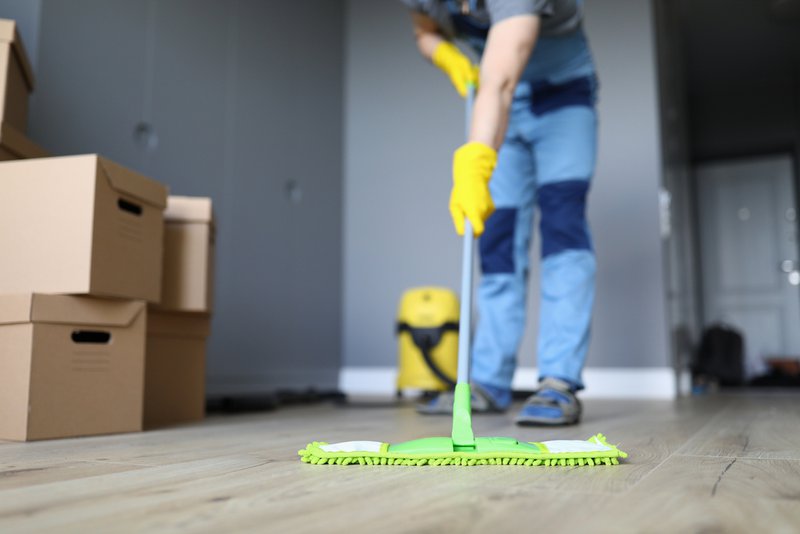 Scheduling the Move-In Move-Out Cleaning for the window of time between the moving truck’s departure and the new arrival is essential