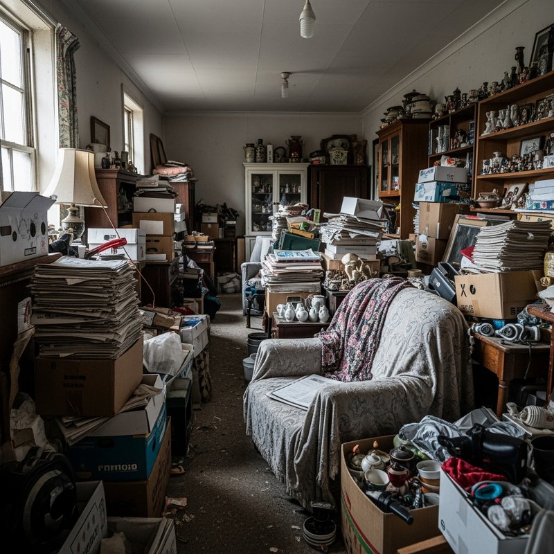 The first step in a hoarding cleanup is to stop the accumulation where possible.