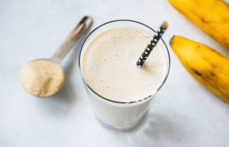 protein shake using bitter blockers for masking flavors