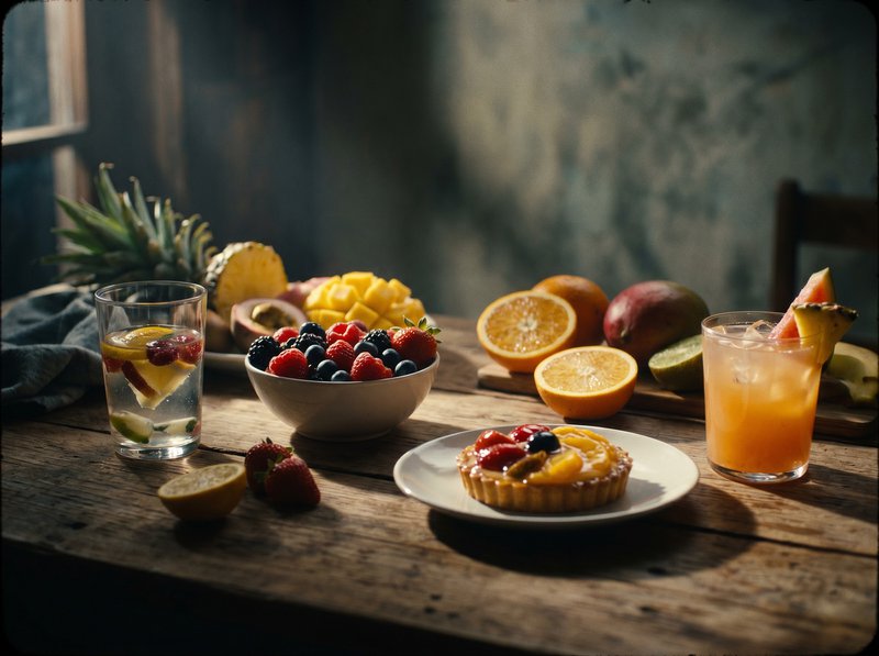 recipes from a fruit flavors list on a table