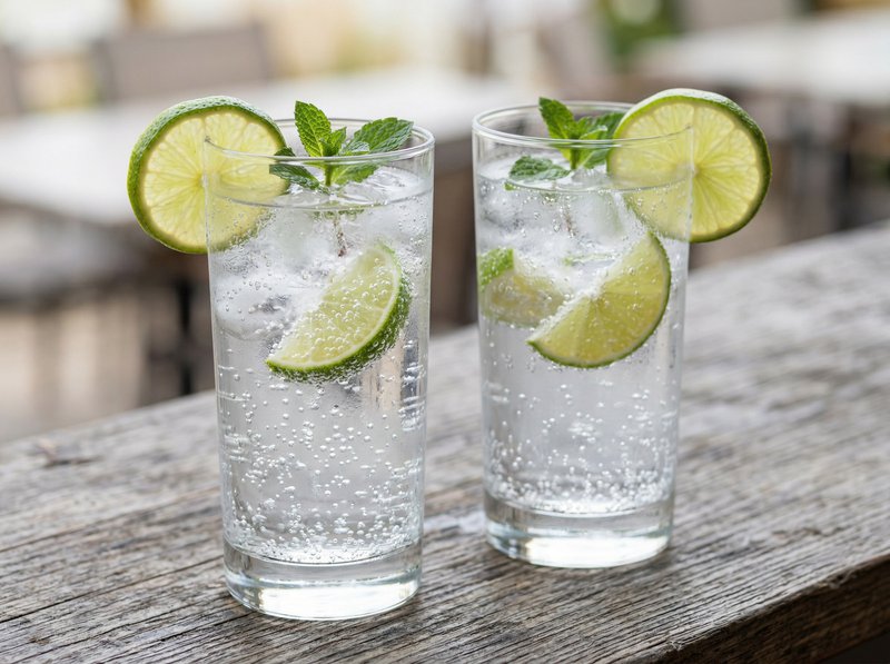 hard seltzer flavors with lime in a glass