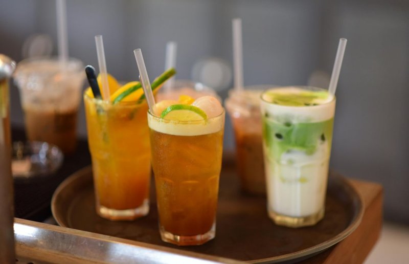 fruity beverages and creamy beverages with mouthfeel enhancers