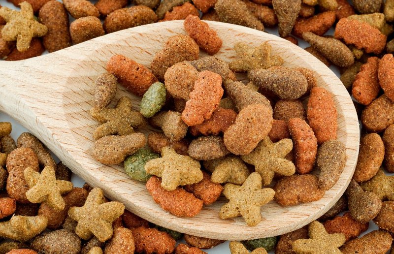 dry kibbles with pet food palatability enhancers