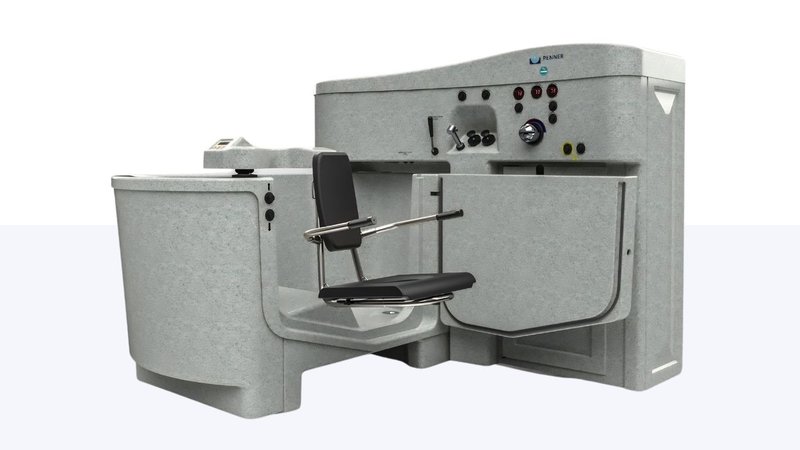 a bathing system that is disinfected between uses