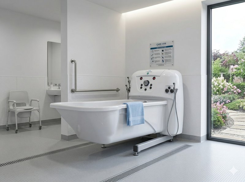 long-term care facility design with a bathing system