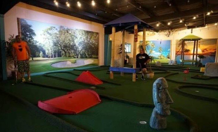 Indoor Local League mini golf course