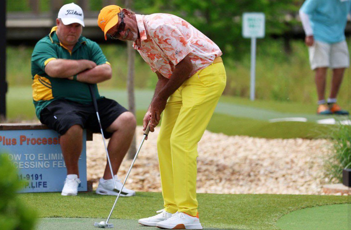 Local League player putting