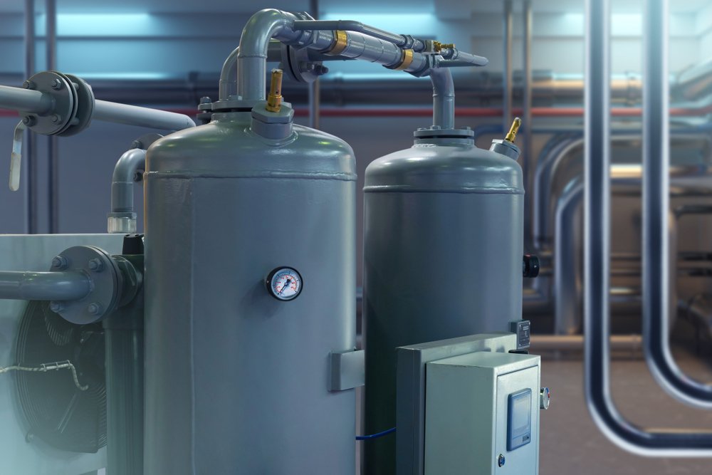Boiler or water heaters in a basement