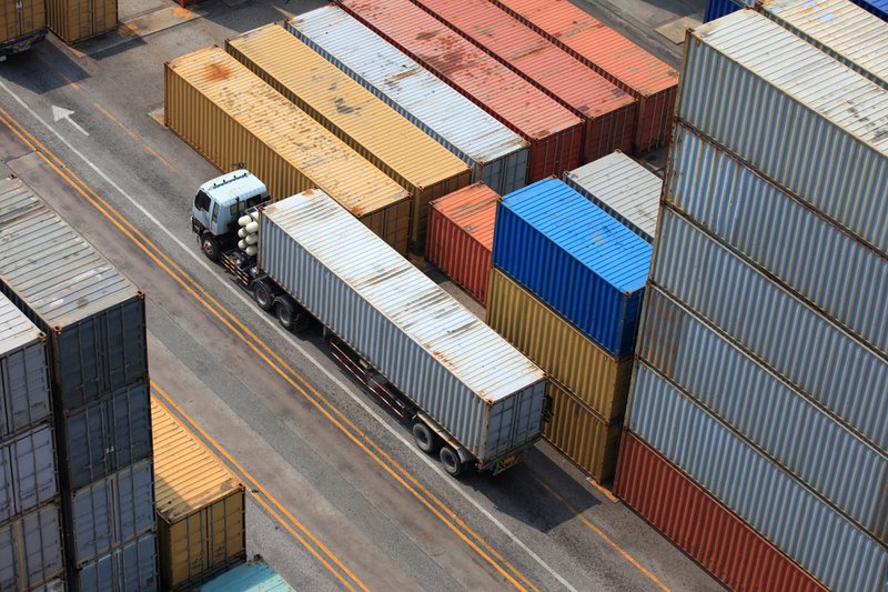 Container operation, freight truck