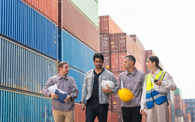 3PL employees inspecting cargo