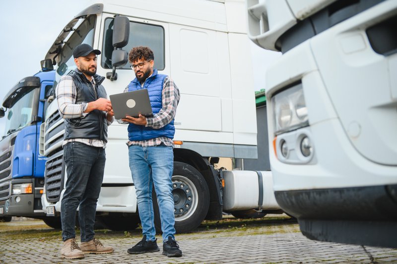 Freight and logistics employees using automated workflows