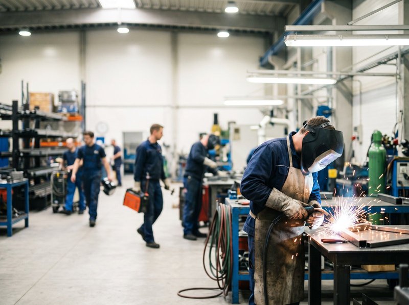 This is a picture of students in a welding program