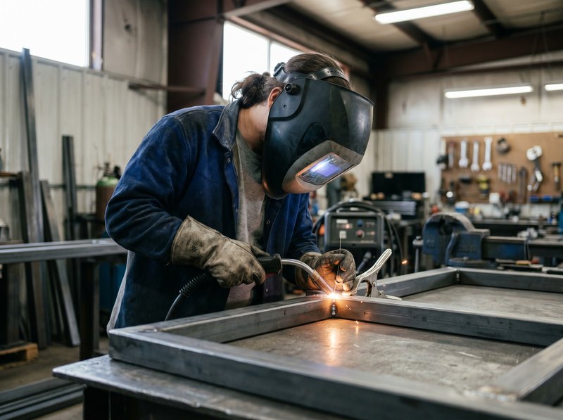 tack welding by a professional welder