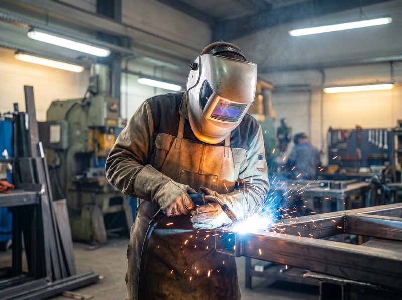 tack welding by a professional welder