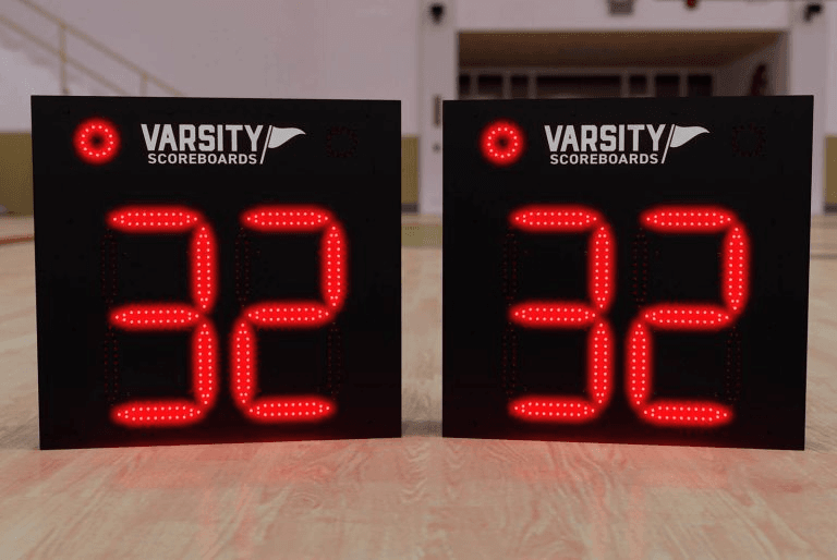 Basketball game clocks.