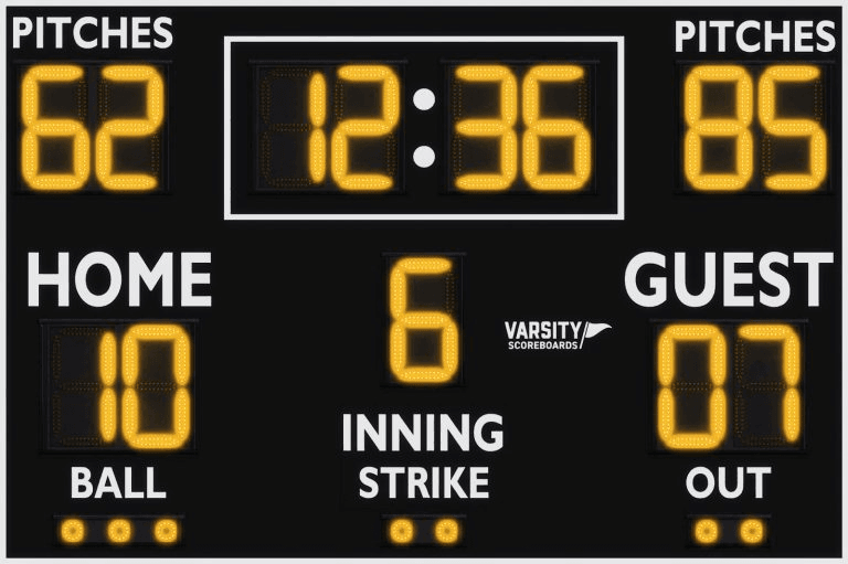 Scoreboard with visible game timer
