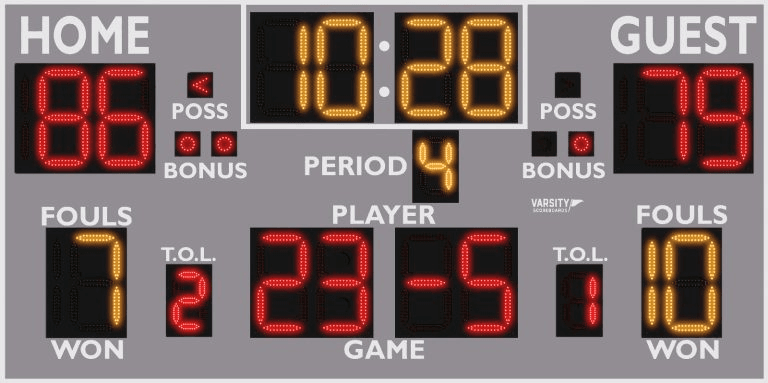 Multisport scoreboards by Varsity Scoreboards.