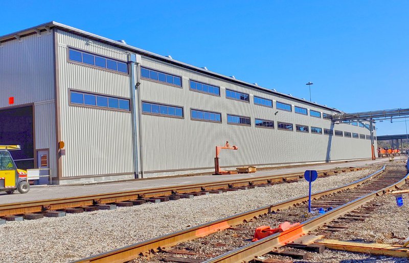 industrial warehouse windows outdoor view