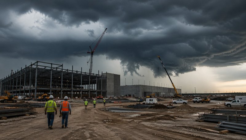 data center under construction under physical security standards