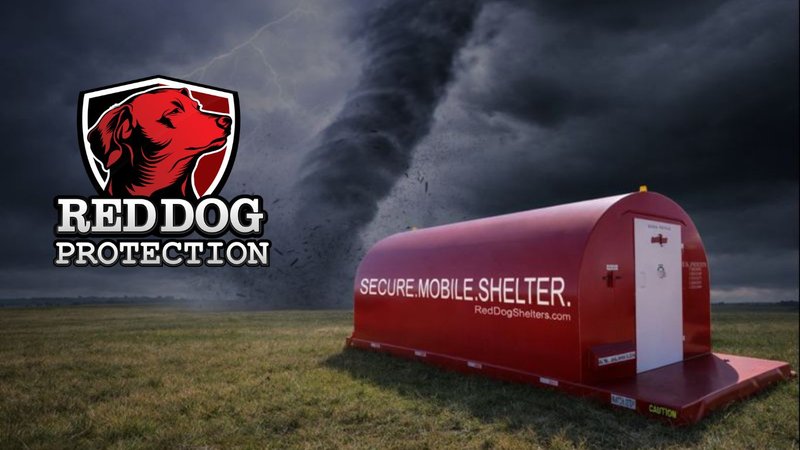 red dog mobile shelter withstanding any weather