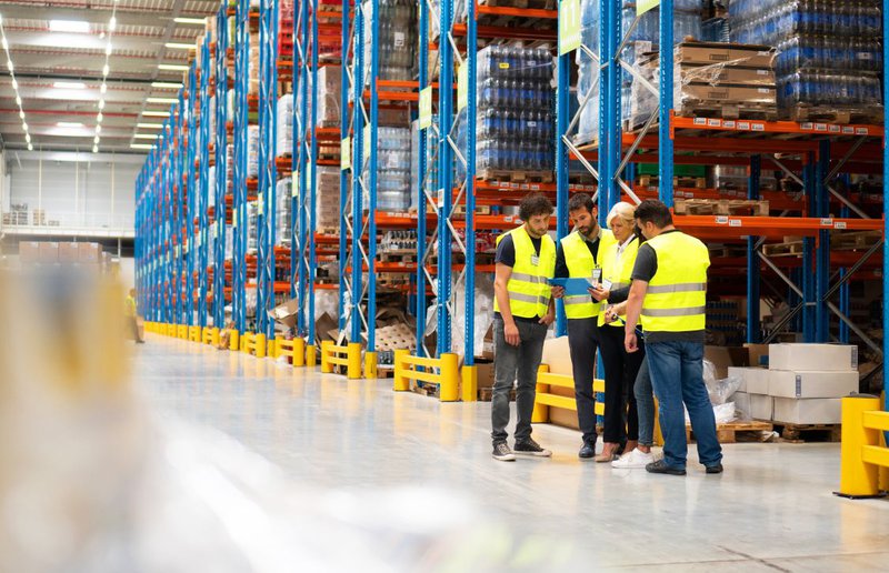 warehouse staff checking netsuite warehouse management on tablet