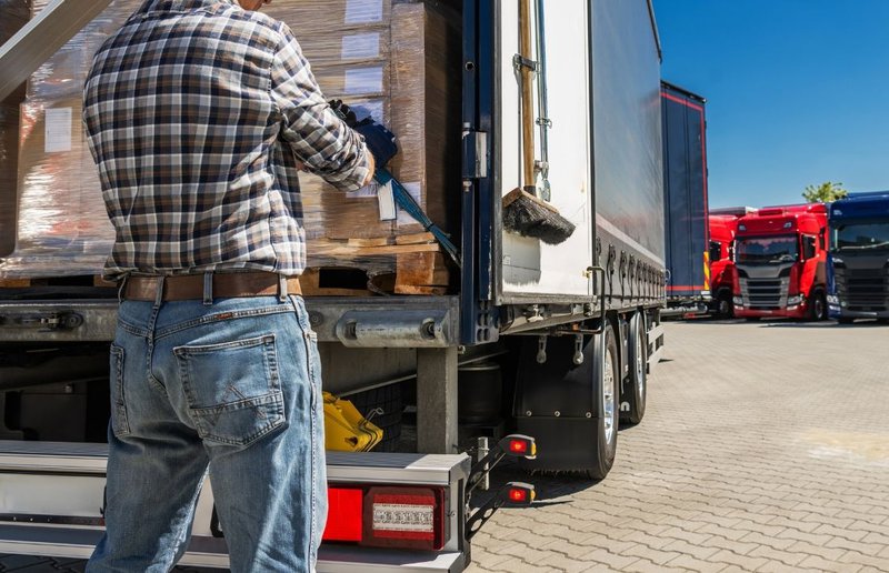 distribution staff loading truck