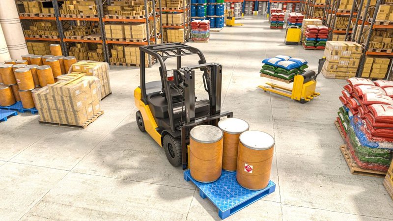 Safe handling of industrial products in heavy storage