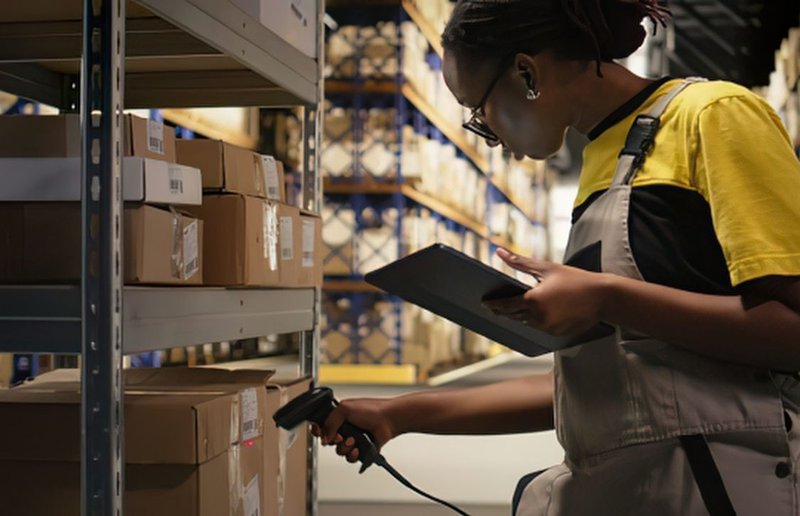warehouse staff ensuring barcode scanning is accurate for data center asset tracking