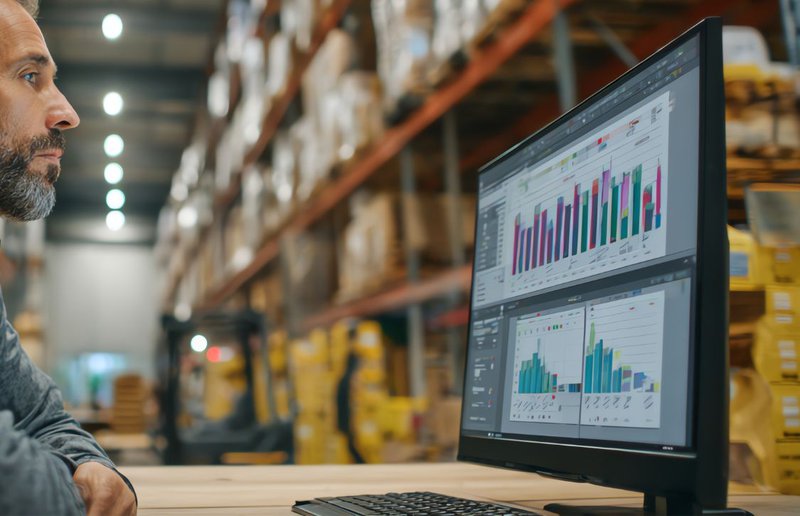 warehouse supervisor using ERP warehouse management system