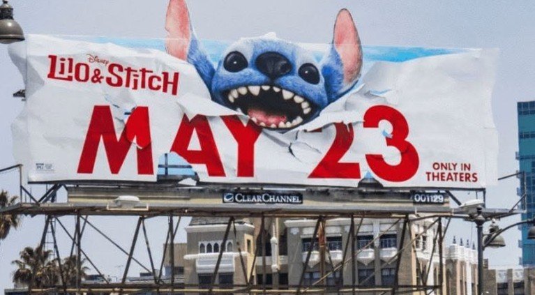 A movie billboard using bold creative and a release date to build anticipation through OOH for the entertainment industry.