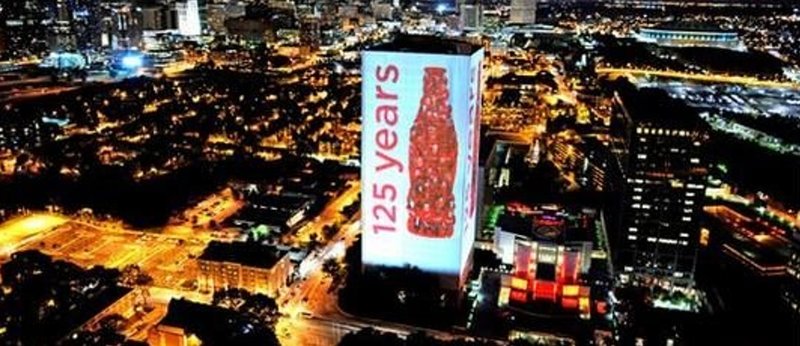 a billboard on the side of a building in atlanta